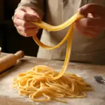 Tagliatelle fresche fatte in casa: la tecnica per un impasto elastico che non si spezza