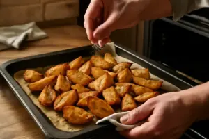 Come cuocere le patate al forno in stile rustico? Segui questo passaggio per una crosticina perfetta