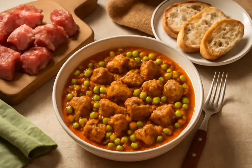 Spezzatino con piselli della tradizione: il tipo di carne più adatto per un risultato morbido