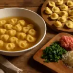 Tortellini in brodo: il segreto per un ripieno saporito senza ingredienti moderni