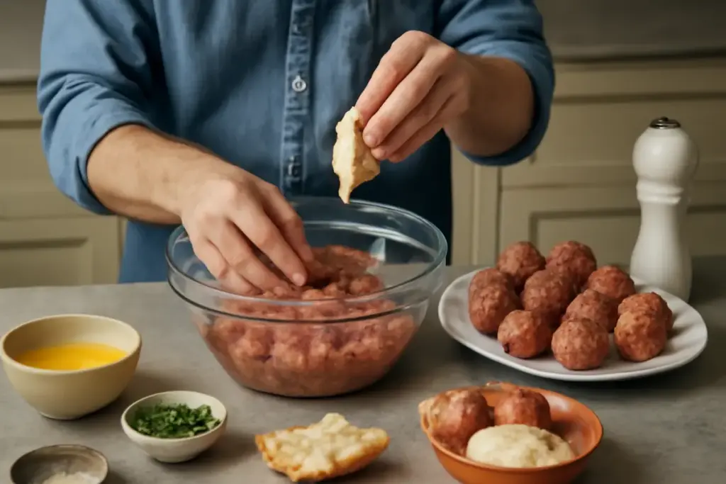 Sei sicuro di preparare bene le polpette di carne? Il momento giusto per aggiungere il pane ammollato