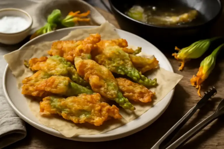 Fiori di zucca fritti senza pastella pesante: il metodo tradizionale che li rende leggeri