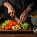 Taglio delle verdure per minestroni: la tecnica che cambia la consistenza della zuppa