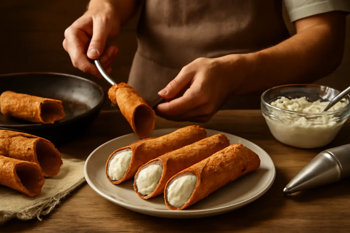 Cannoli siciliani fatti in casa: la tecnica per ottenere una scorza croccante perfetta