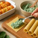 Cannelloni ricotta e spinaci: il procedimento per un ripieno che resta umido anche dopo la cottura