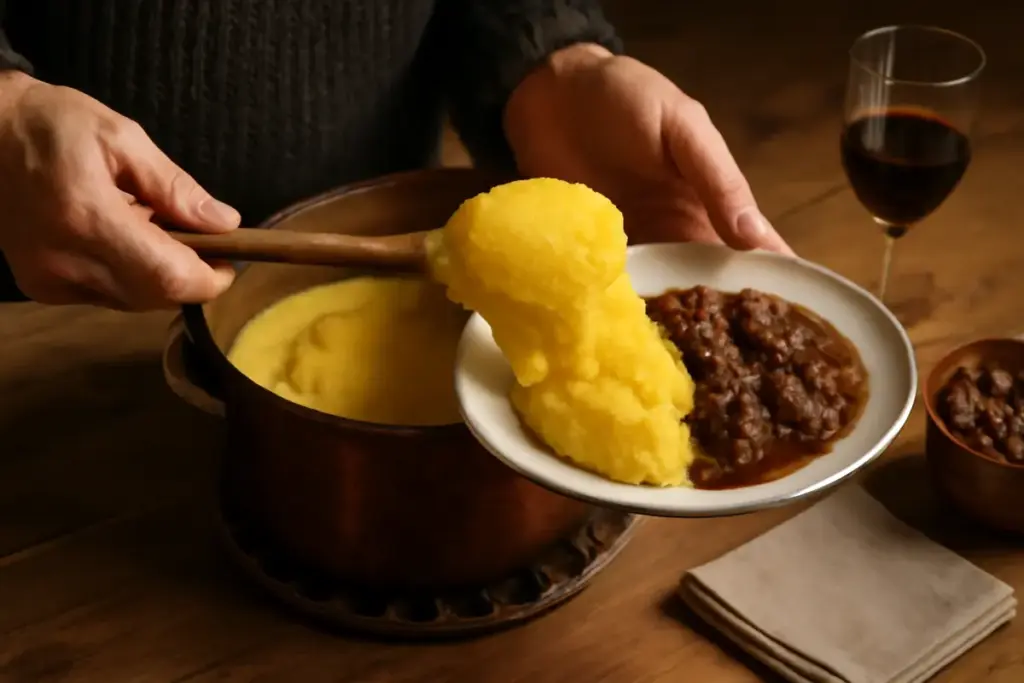 Come si serve la polenta nel modo tradizionale? Un accorgimento che esalta davvero il sapore