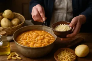 Come fare pasta e patate cremosa come quella della nonna? Un ingrediente povero usato al momento giusto