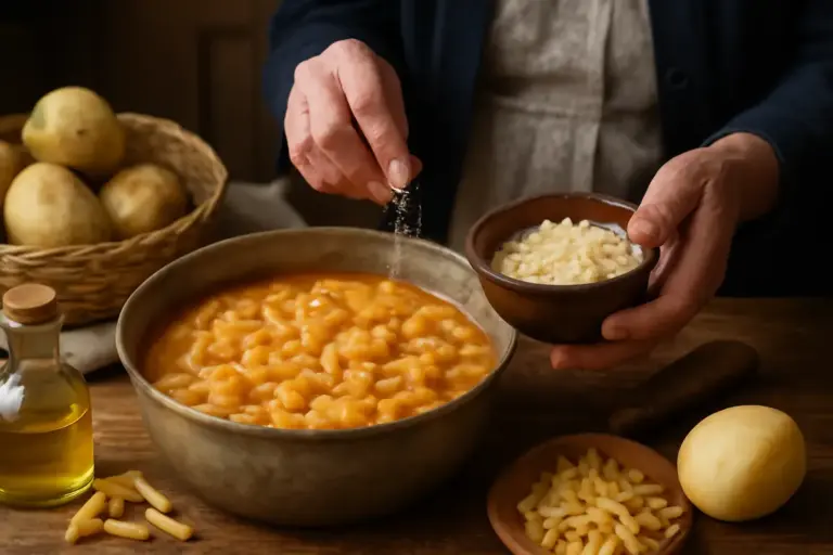 Come fare pasta e patate cremosa come quella della nonna? Un ingrediente povero usato al momento giusto