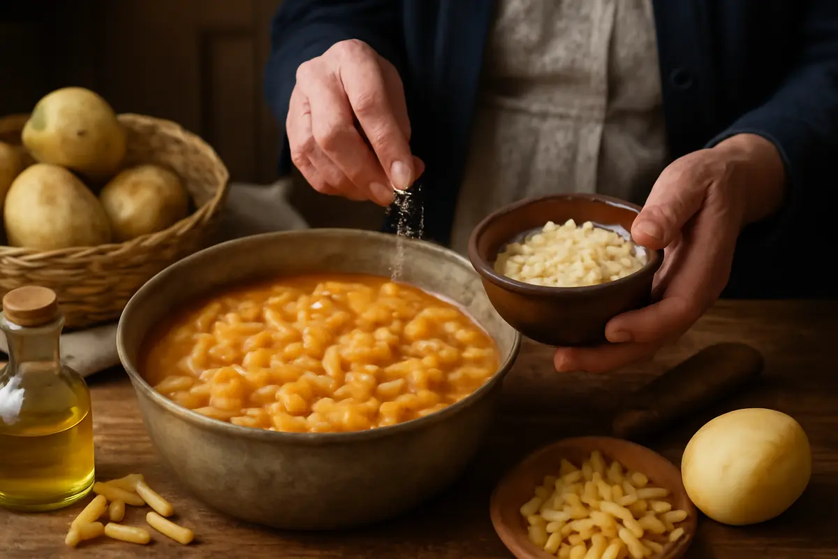 Come fare pasta e patate cremosa come quella della nonna? Un ingrediente povero usato al momento giusto
