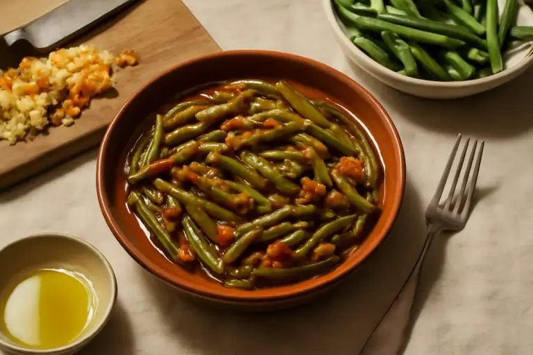 Fagiolini in umido come una volta: il soffritto giusto valorizza la dolcezza naturale delle verdure